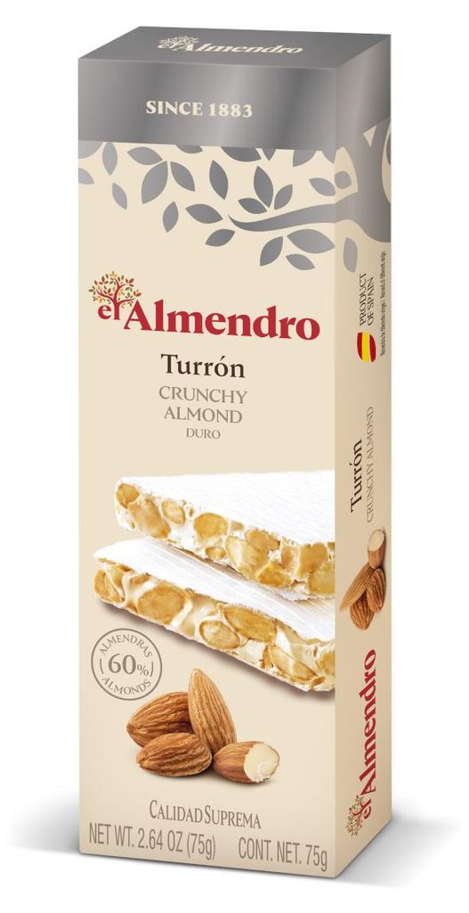 El Almendro Turron Duro bílý nugát s praženými mandlemi 75g Obrázek produktu 