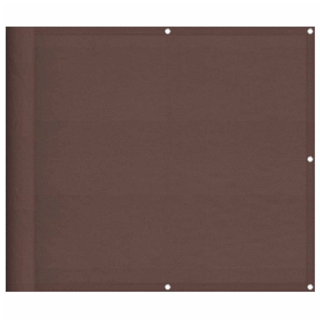 Balkon-Sichtschutz Braun 90x1000 cm 100 % Polyester-Oxford
