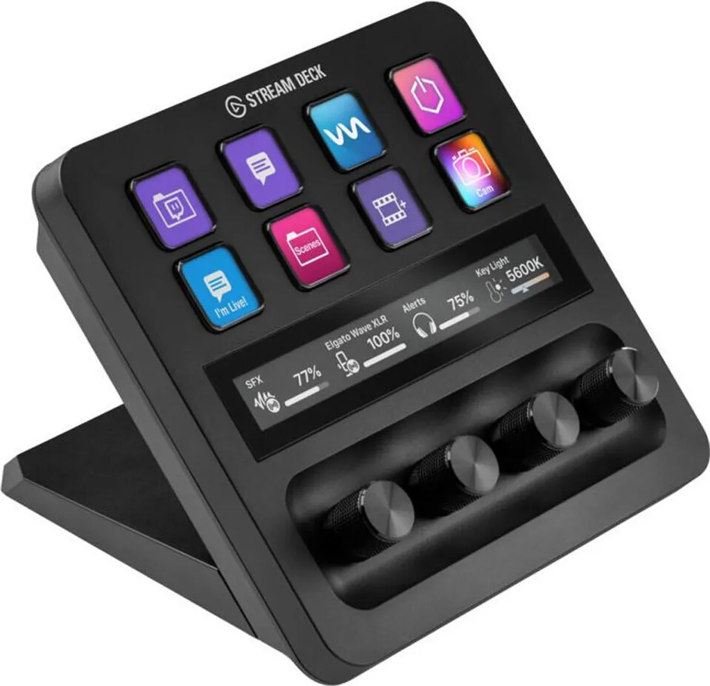 Elgato Stream Deck+ Console avec 8 Touches LCD et 4 Boutons Rotatifs