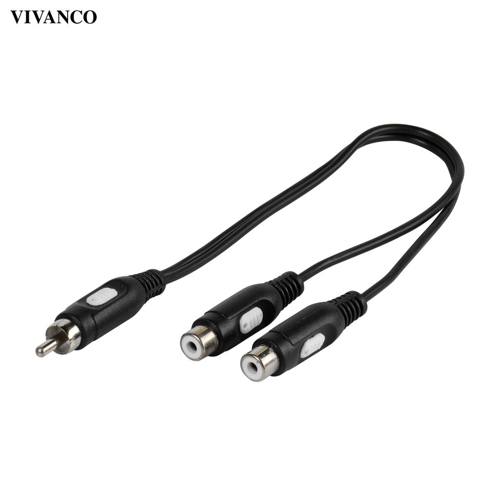 ViVanco™46027, Schwarz, RCA, 2 x RCA, Männlich, Weiblich, Produktbild 