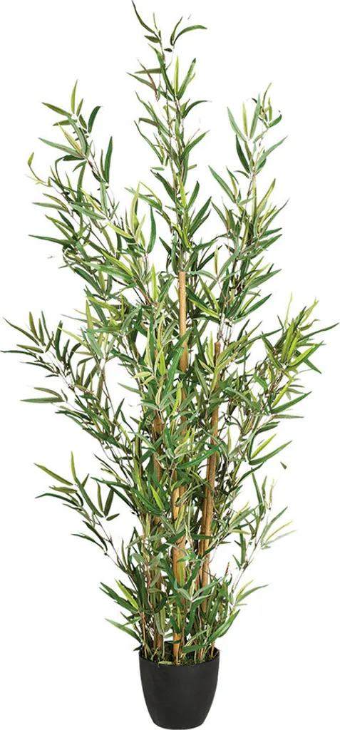 Bambou artificiel réaliste 126 cm avec pot pour salon et bureau moderne