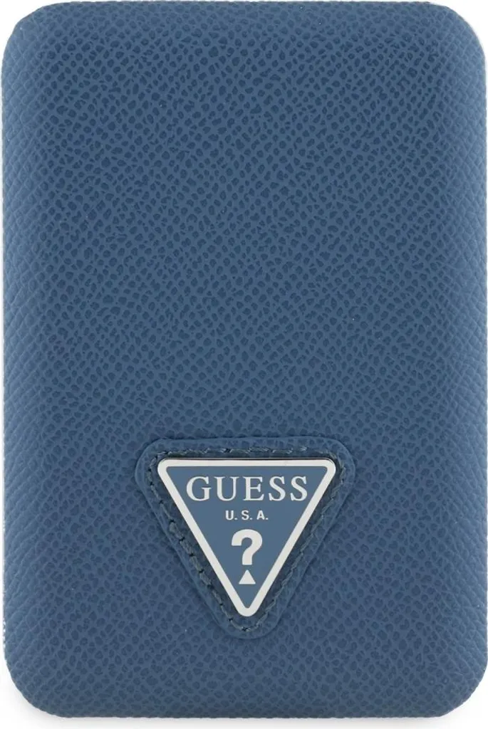 Batterie MagSafe 5000mah Guess avec logo triangle grainé bleu chic