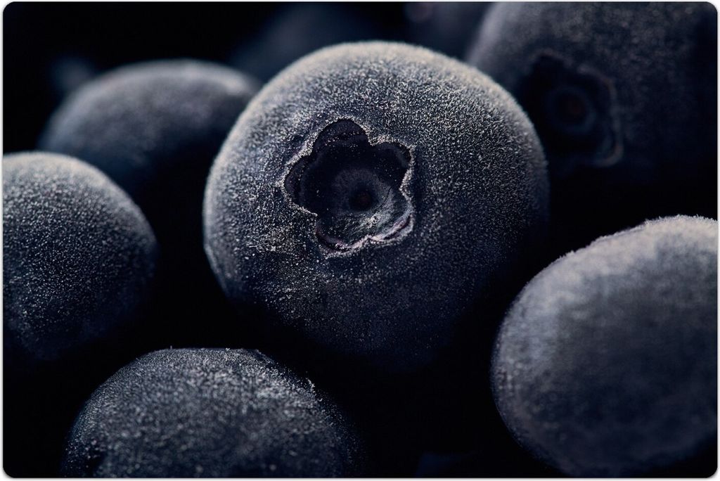 Küchenmatte 120x180 cm Vinylmatte Bodenmatte Dekoration - Gefrorene Blaubeeren