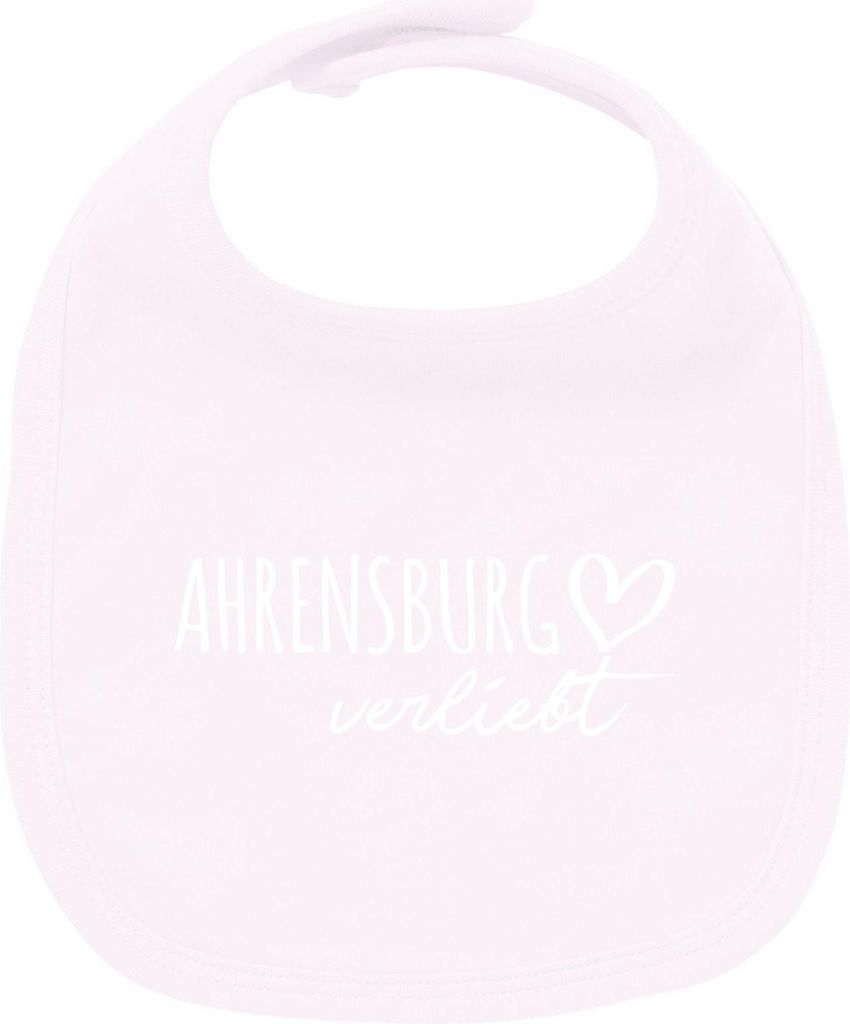 Huuraa Unisex Babylatz Ahrensburg verliebt Geschenk Babypink Baumwolle Ahrensburg Mitbringsel