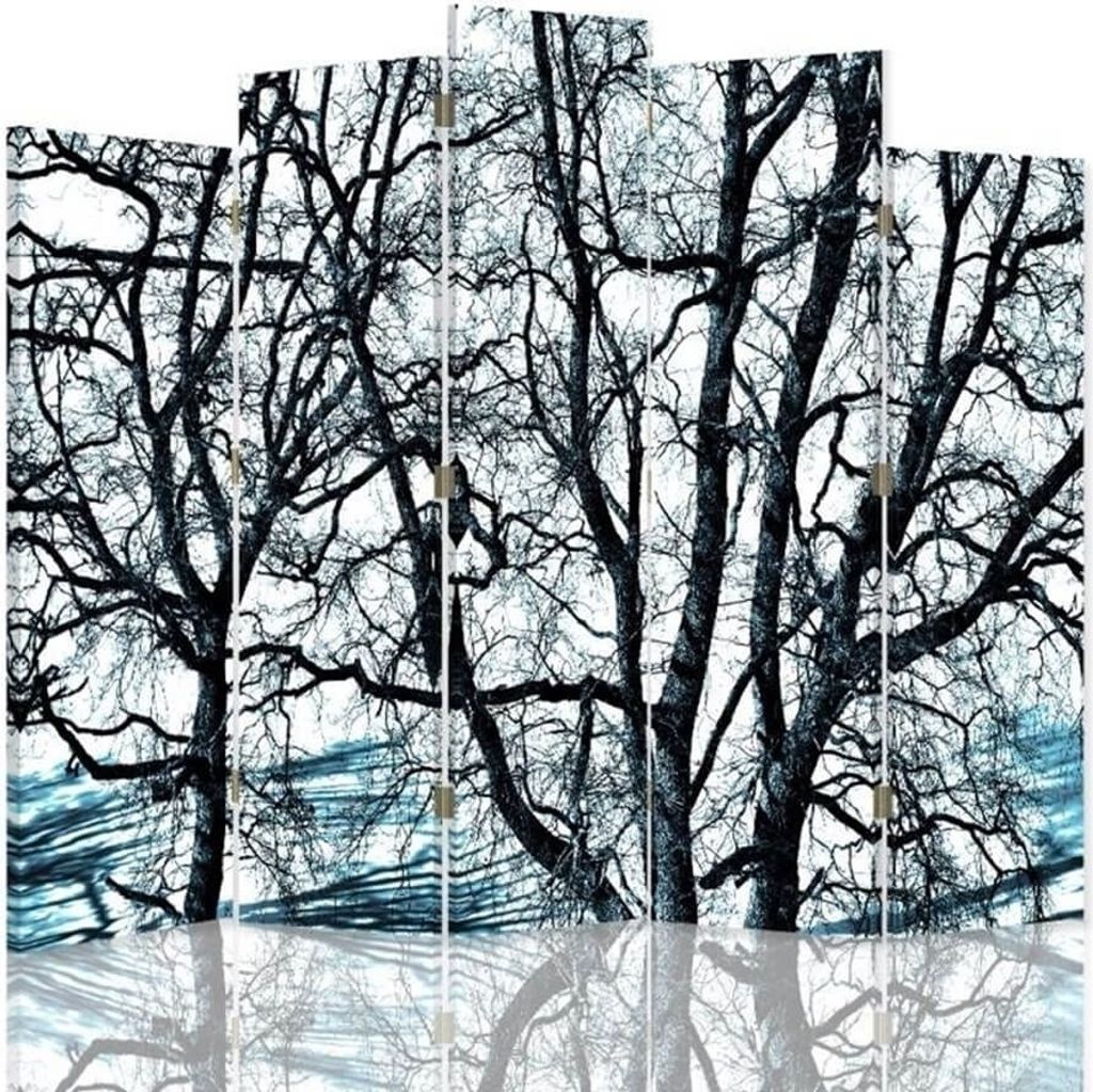 Paravent - Raumteiler Winter Forest - Dekorativer Produktbild 