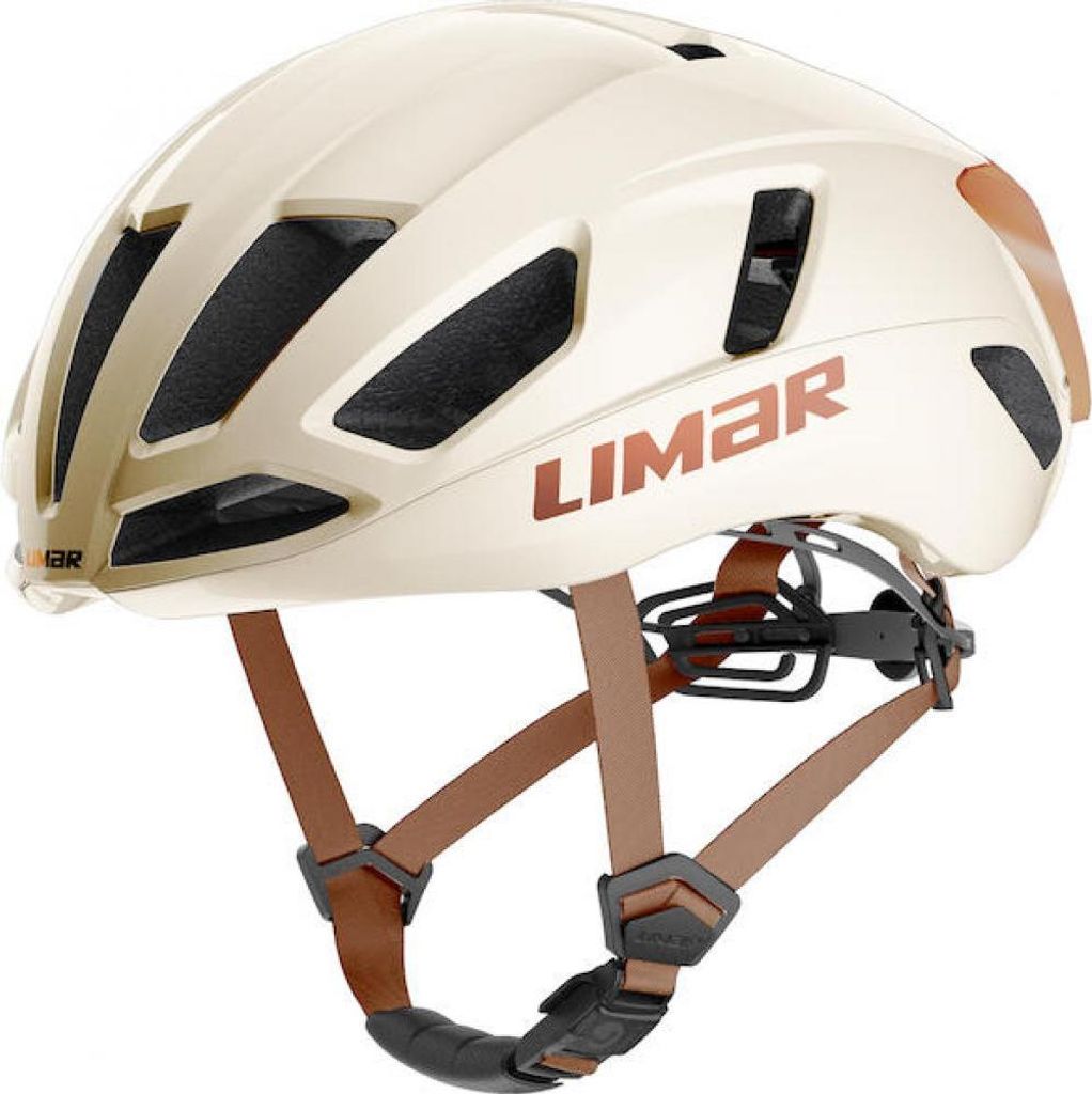 Limar Air Atlas W&B Amber White L Weiß/Bronze - Aero-Rennradhelm mit maximale...