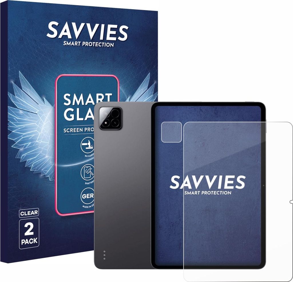 2x Savvies Schutzglas Folie für Xiaomi Pad 7 Produktbild 