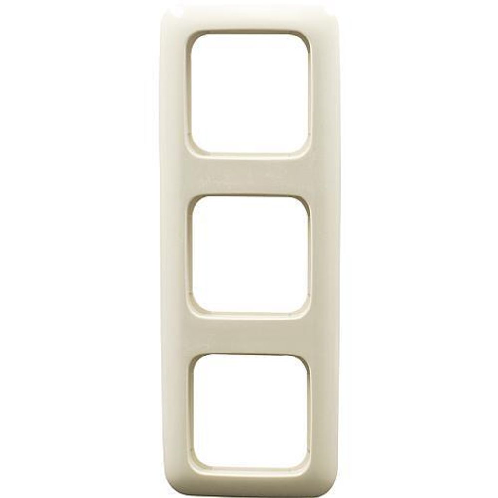 A single, three-gang light switch frame shown vertically against a white background.