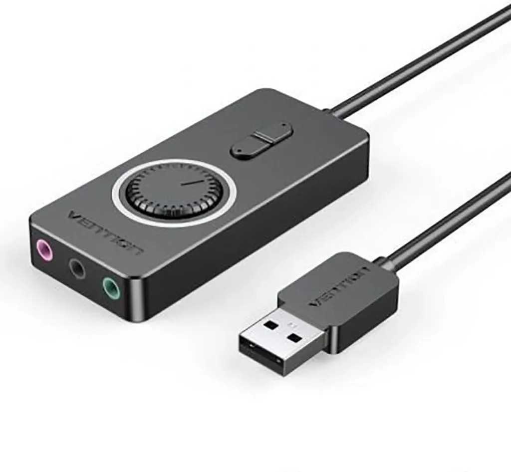 Adaptateur Casque USB pour PC et PS5 Vention 0.15M Contrôle Sonore
