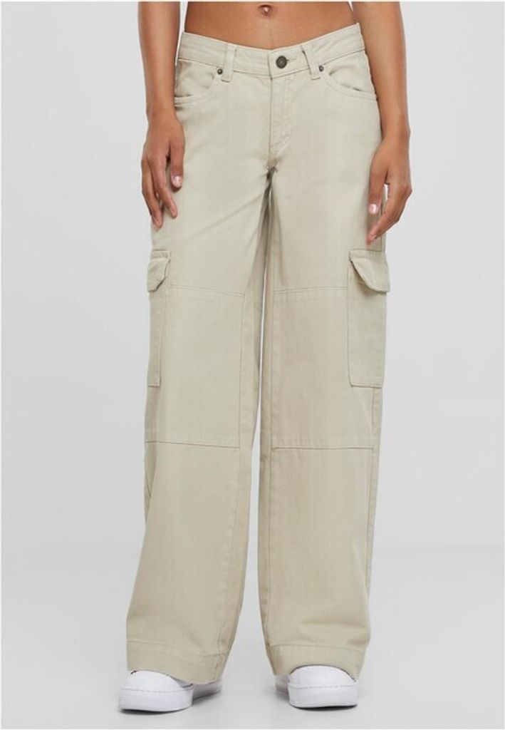 Urban Classics Ladies - Low Waist Cargo Denim Jeans - W27