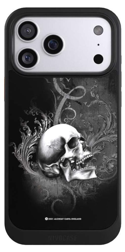 NIVOCASE Hülle für Apple iPhone 17 Pro Max Handyhülle NIVOcore Case Schwarz Gothic Schädel Totenköpfe
