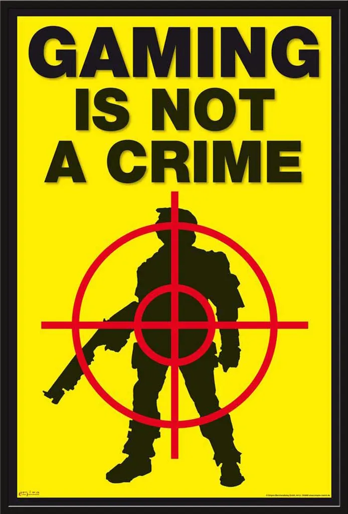 Déco Murale Gamer : Affiche Is Not a Crime Cadre Noir Shinsuke Maxi