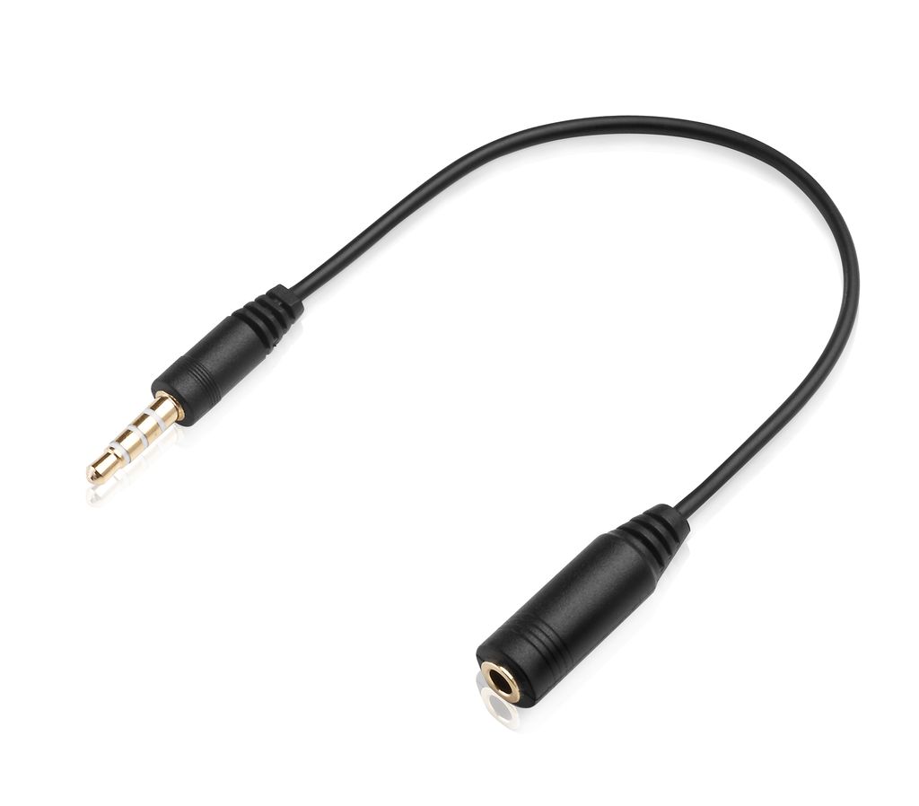 adaptare 3,5mm Klinkenkabel (4-polig) für Headset (tauscht Pins 3+4)