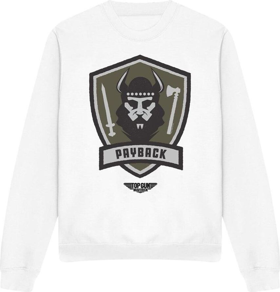 Top Gun - "Payback" Sweatshirt für Herren/Damen Uni TV12968 (XXL) (Weiß)