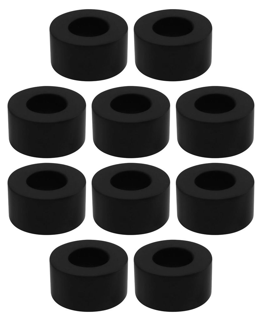10 Stück Gummi-Distanzstücke, M10 Flachringe, 20 mm Außendurchmesser, 10 mm Innendurchmesser, 10 mm Dicke, rund, schwingungsdämpfend, Gummibuchsen