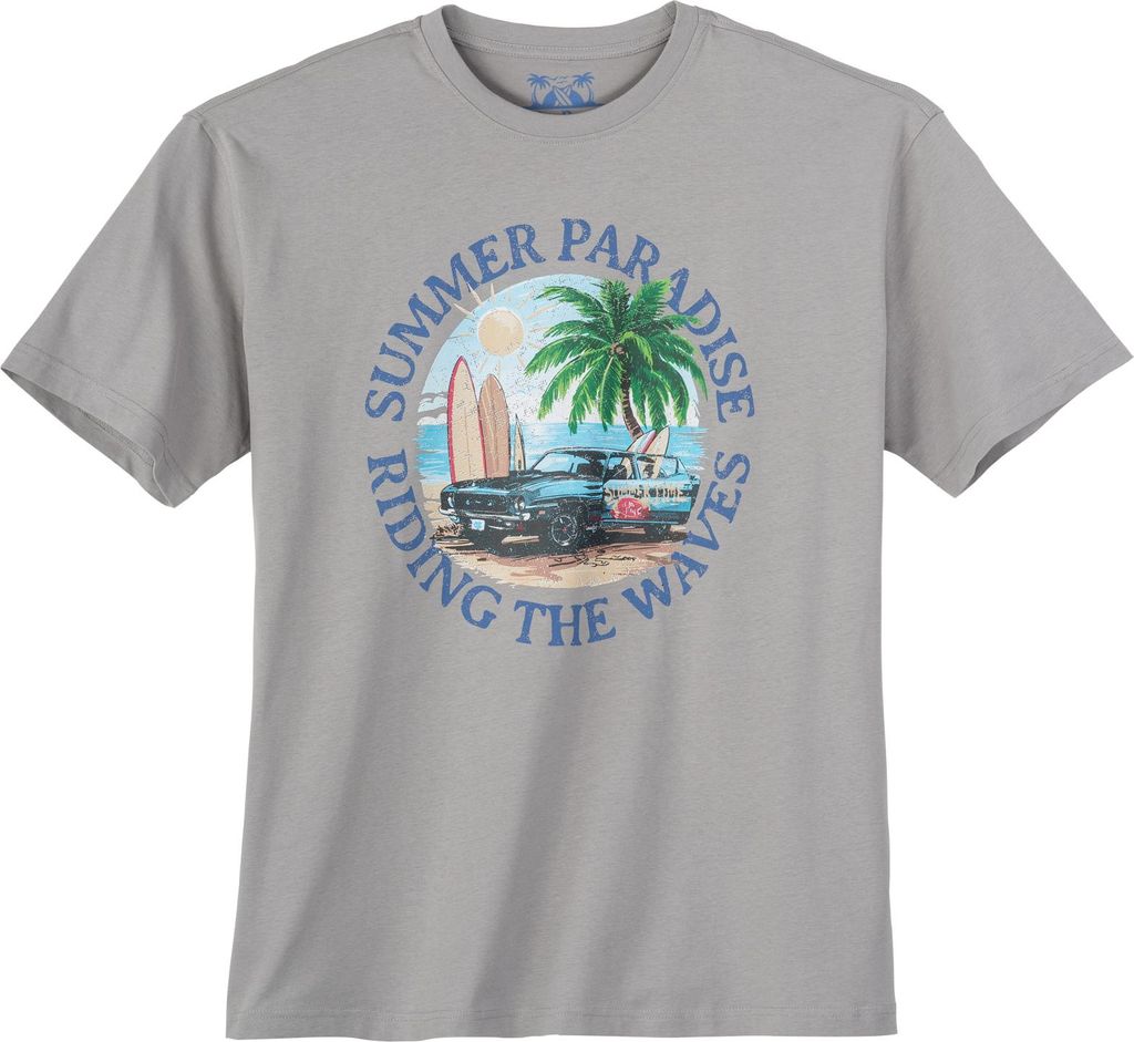 Calm Beach Übergrößen T-Shirt grau Summer Paradise
