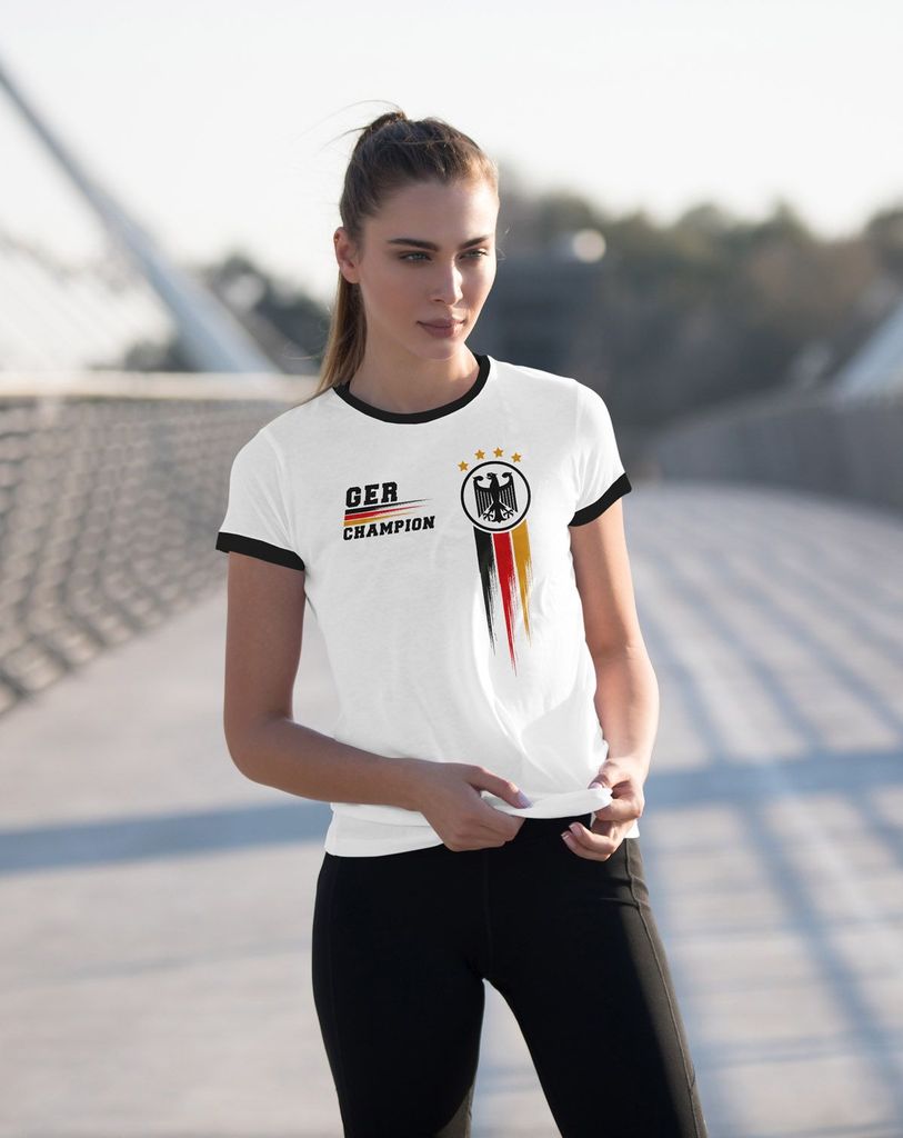 Fußball Damen 2018 WM Fan-Shirt T-Shirt Top Deutschland für Frauen XS S M L XL 