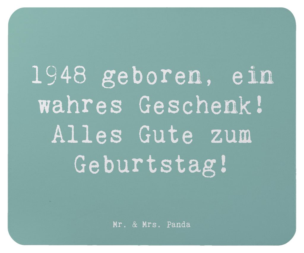 Mr. & Mrs. Panda Mousepad Spruch 1948 Geburtstag - Meeresbrise - Geschenk, pc, Alter, 75., Geburtstagsgeschenk, computer, Happy Birthday, Glückwun...