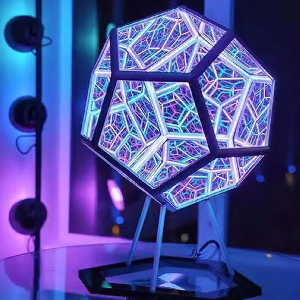 Lampada LED Infinito Dodecaedro - Gadget Hi-Tech per Camera e Studio - 11