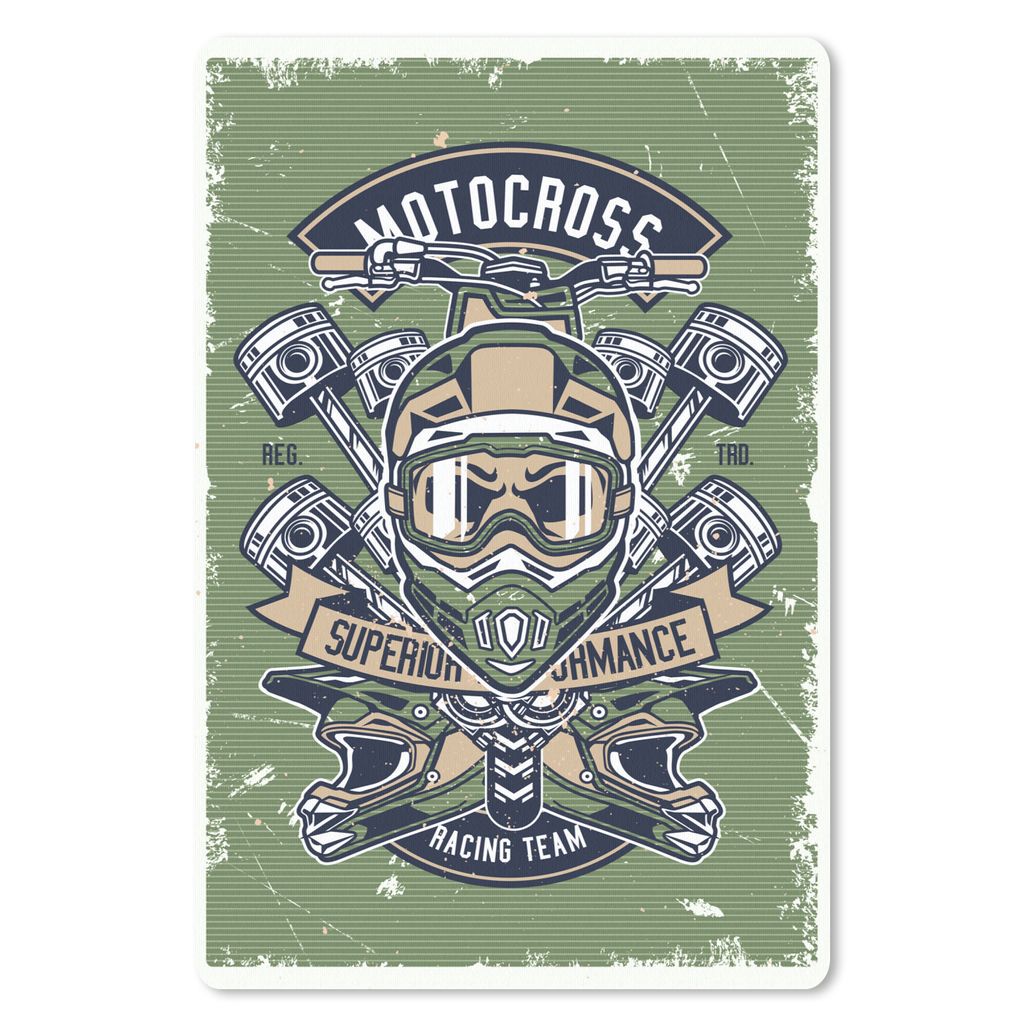 MuchoWow Mauspad Mousepad Mancave - Motor - Helm - Retro 18x27 cm - Mousepads - Maus Mat - Pad - Mausunterlage