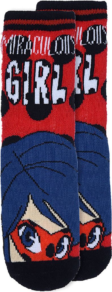 Miraculous Ladybug Kinder Antirutsch-Socken, 1 Paar, rot, Größe:23-26