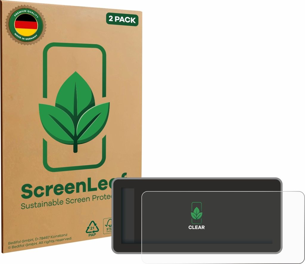 2x ScreenLeaf Schutzfolie für Vantrue Nexus 4 Pro nachhaltiger Displayschutz Display Schutz Folie Klar Transparent