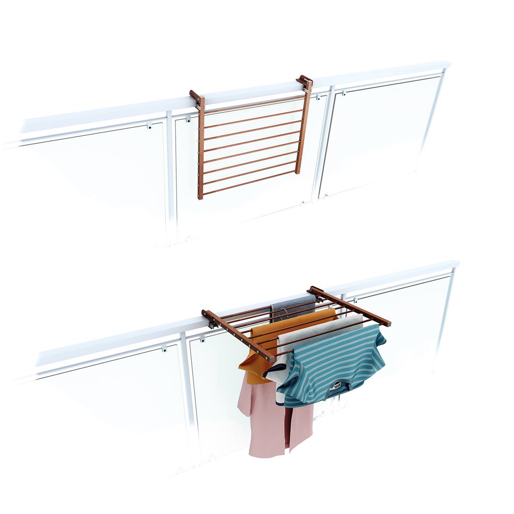 Foxydry Duo 62 cm – Faltbarer Hängetrockner aus Aluminium für Balkon & Terrasse