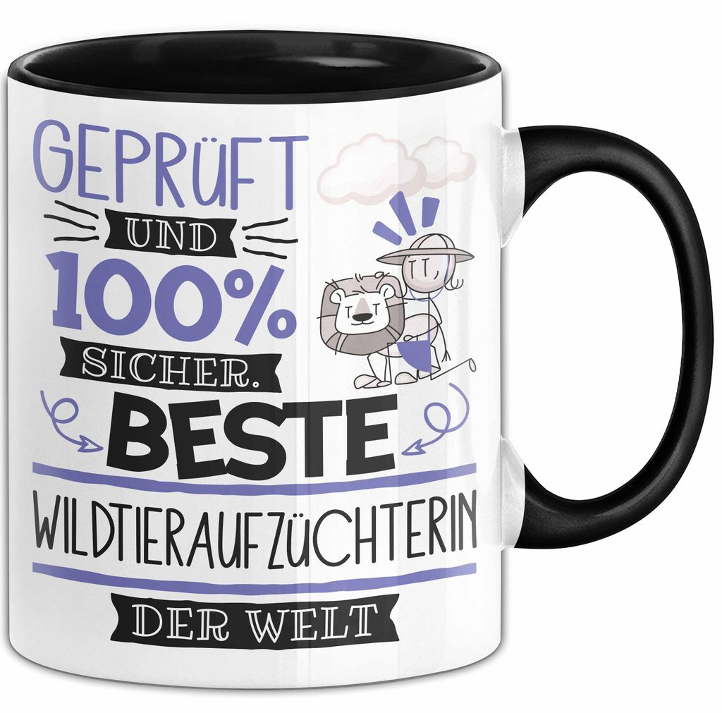 Beste Wildtieraufzüchterin Der Welt Tasse Geschenk für Eine Wildtieraufzüchterin Und Sicher Geschenkidee Geburtstag Weihnachten (Schwarz)