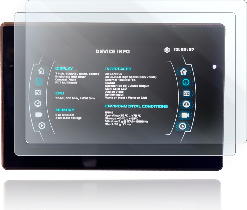 Schutzfolie für Display und Tacho kompatibel mit TOPCON Produktbild 