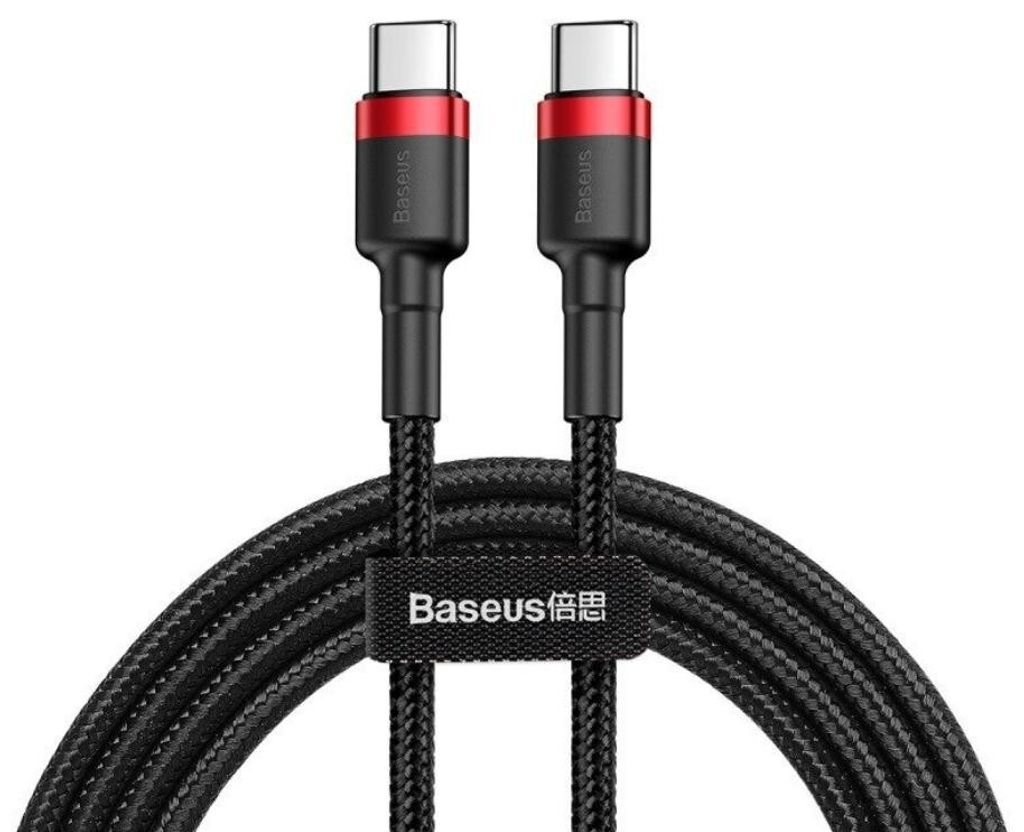 Baseus Cafule, 2 m, USB C, USB C, 0,48 Gbit/s, Schwarz, Rot Produktbild 