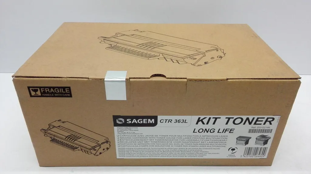 Cartouche toner Sagem CTR 363L noir d'origine pour imprimante laser MF