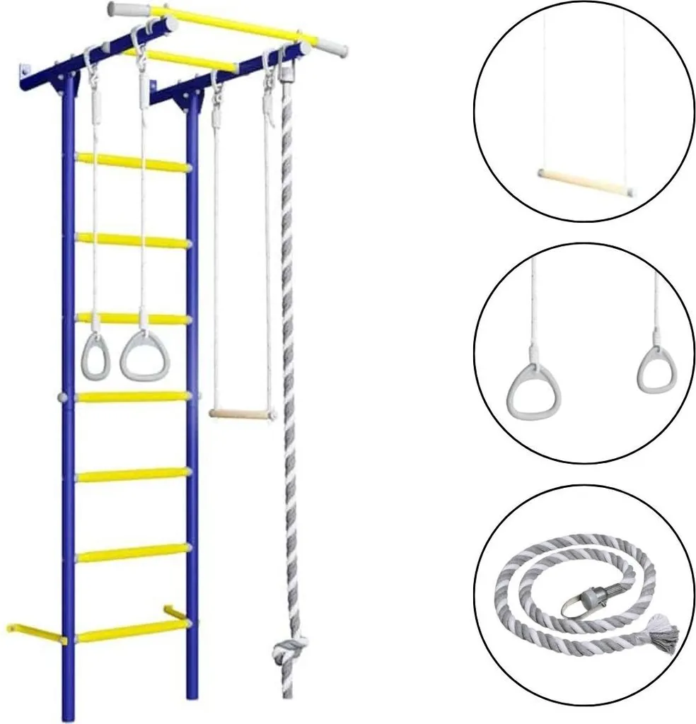 Échelle de gymnastique Comet Next 6 bleu pour enfant avec barre fixe