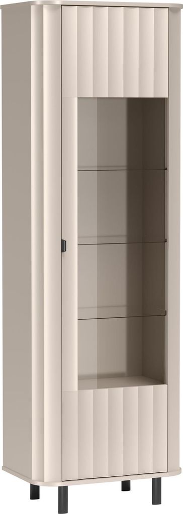 Selsey Novado – Vitrine eintürig, 65 cm, Kaschmirgrau