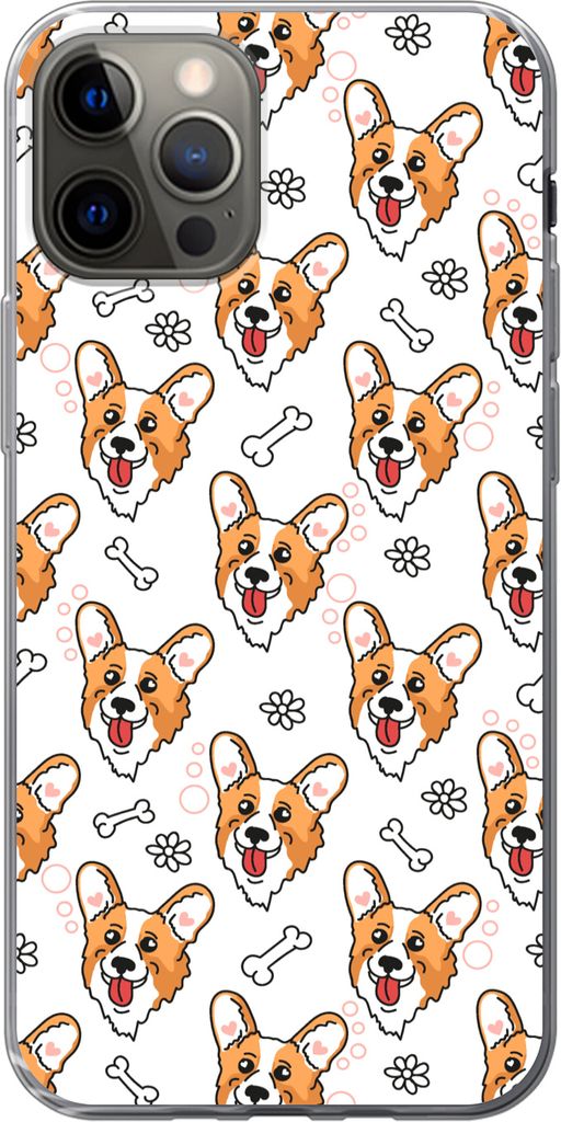 MuchoWow Handyhülle Schutzhülle Hülle für Telefoonhoesje iPhone 13 Pro Muster - Hund - Corgi - Jungen - Mädchen - Kinder - Kinder Silikon So...
