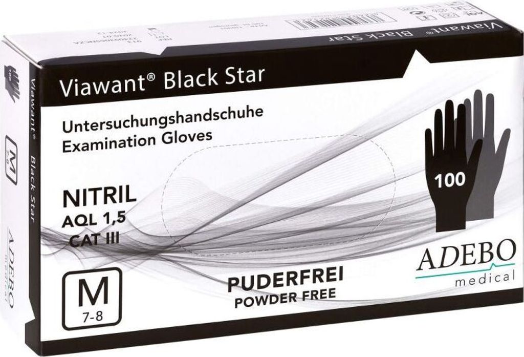 Viawant Black Star, Nitril Handschuhe, Größe M