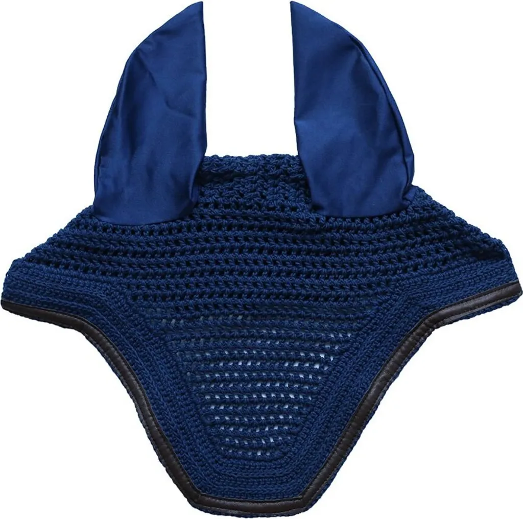 Bonnet Wellington Leather Kentucky avec Finition Cuir et Maille Bleue