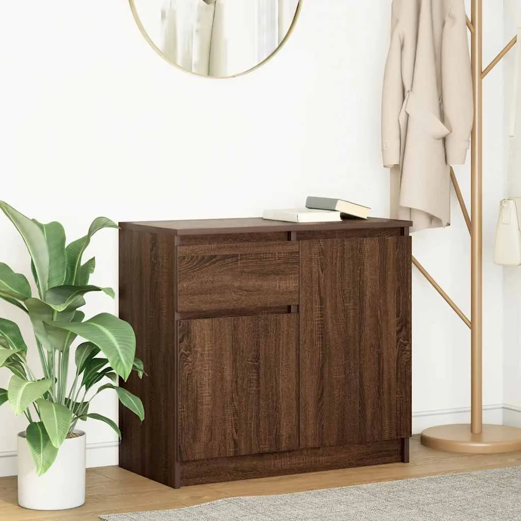 Meuble de rangement chêne marron vidaXL petit buffet avec tiroir