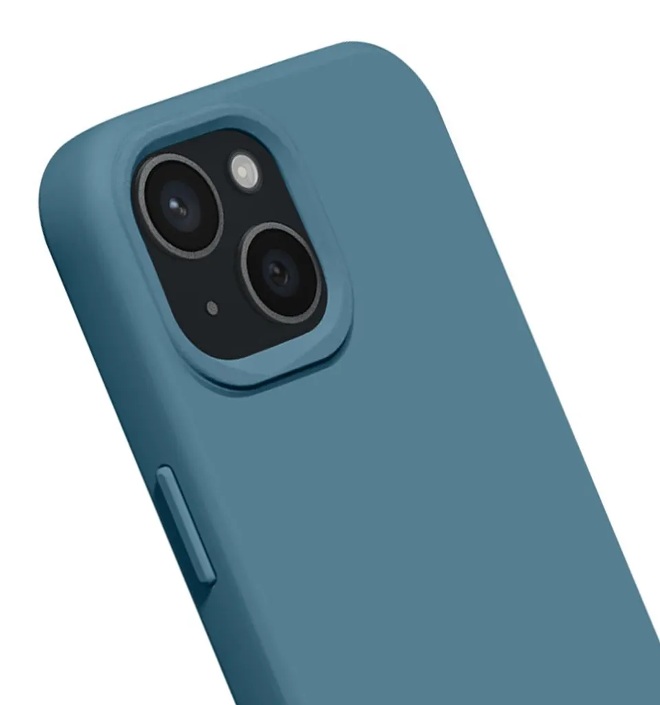 Coque iPhone 15 bleue ultra-résistante Rhinoshield SolidX antichoc - 5