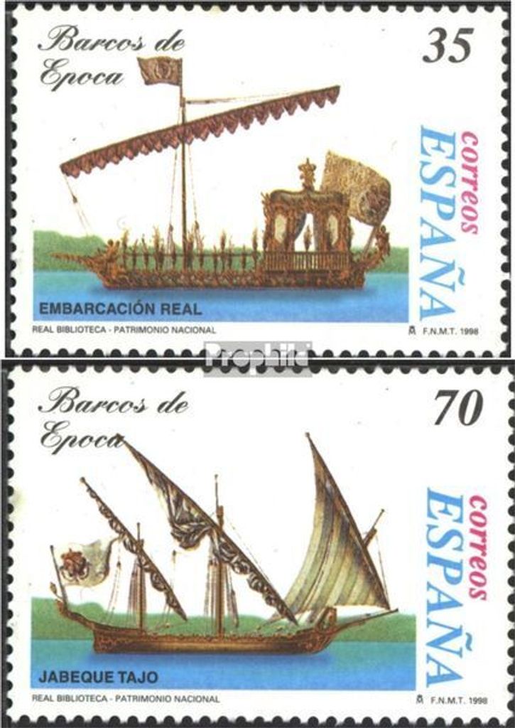 Briefmarken Spanien 1998 Mi 3381-3382 (kompl.Ausg.) postfrisch Schiffe