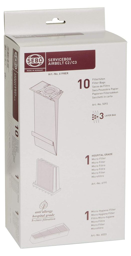 Juego de filtros Sebo Service-Box-airbelt C2.1/C3/C3.1, de Imagen del producto 