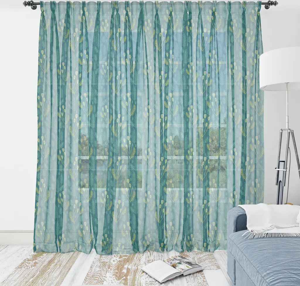 Arazzo Estetica Botanica ABAKUHAUS Raso Verde Acqua 240x274