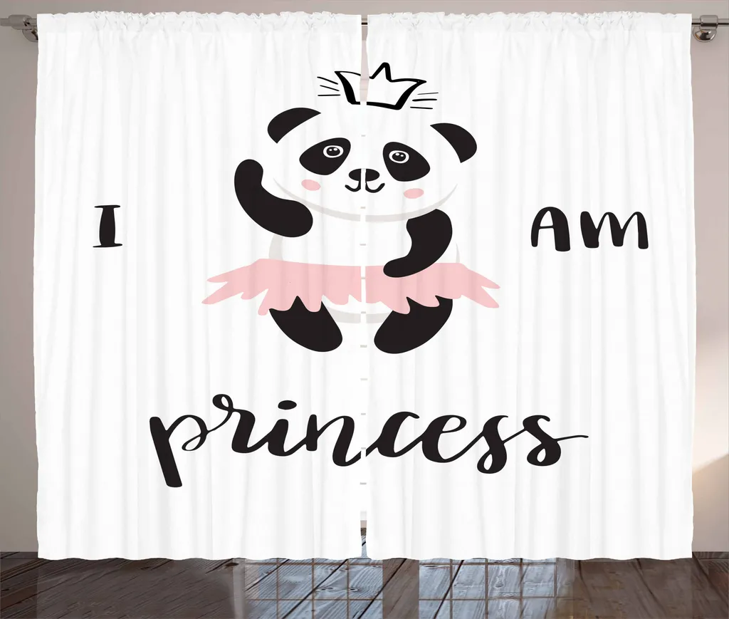 Tenda Cameretta Bimba Panda Ballerina ABAKUHAUS 280x175 cm Rosa
