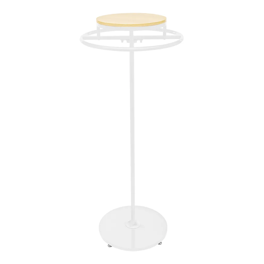Penderie rotative blanche et portemanteau rond pour dressing moderne