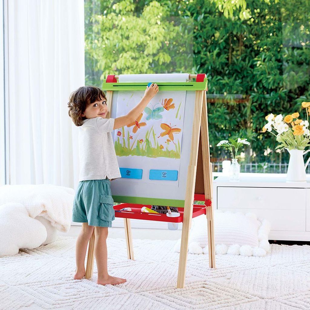 Hape Staffelei Holzspielzeug Little Artist's Easel kreativ Kinder