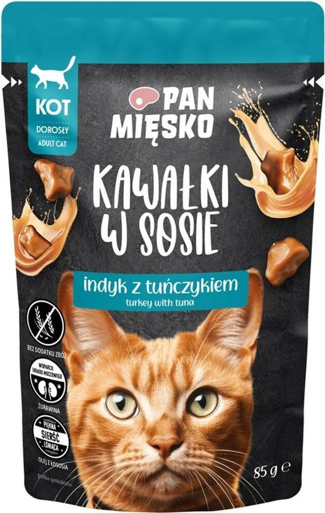 PAN MIĘSKO Morceaux en sauce Dinde avec thon - nourriture Image du produit 