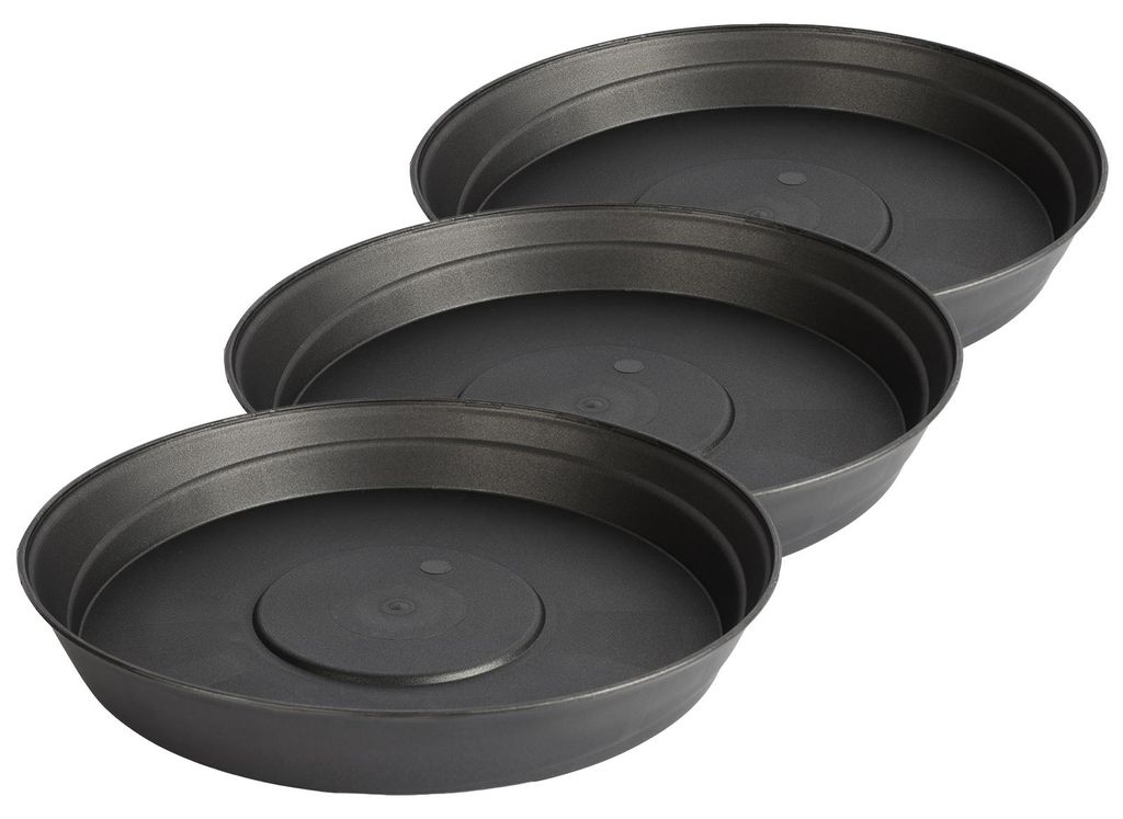 Garronda Blumentopf Untersetzer GD-0023 (3 Stück Graphite, Produktbild 