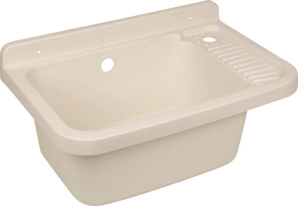 Sanitop Ausgussbecken 50cm Kunststoff mit Seifenspender