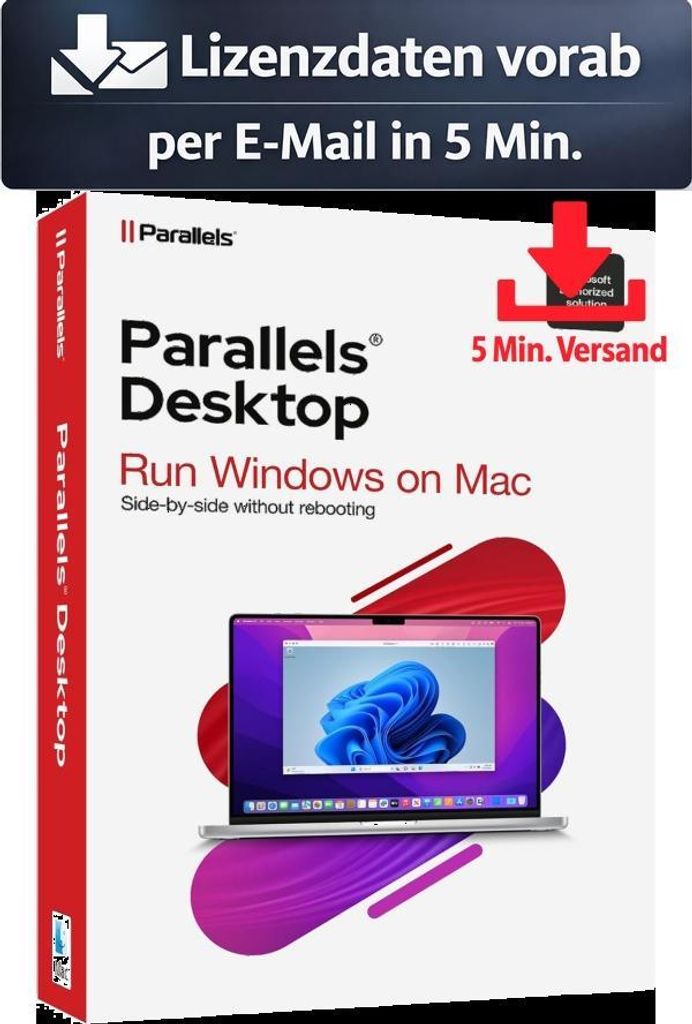 Parallels Desktop 26 Standard (1 MAC - perpetual) ESD Hilfsprogramme Tools Treiber 5 Min. Versand als Download per Mail