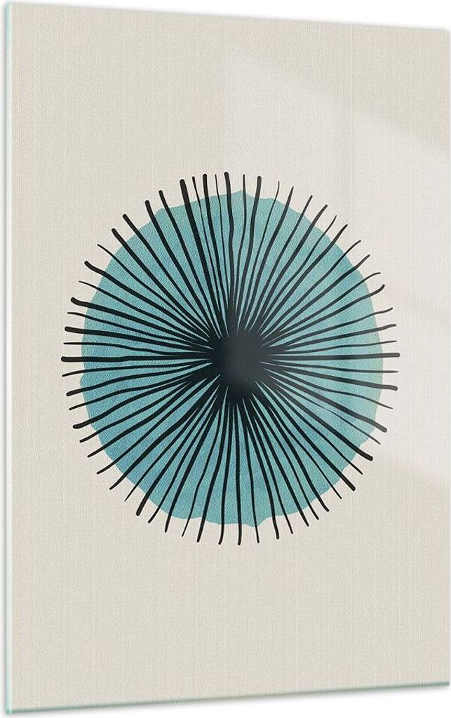 Bilder auf glas - Einteilig - Auge Abstraktion Modern - 50x70cm - Glasbilder - Wandbilder - Bilder - zum Aufhängen bereit - Wanddekoration aus Gla...