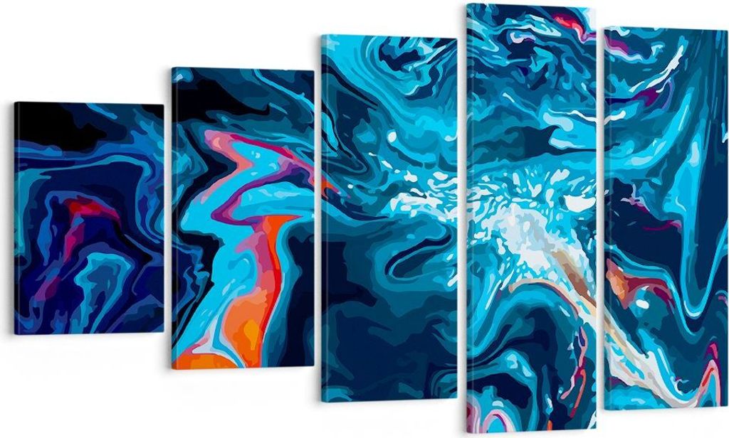 Bild auf Leinwand - Leinwandbild - Abstraktion modern - 100x60cm - Wand Bild - Wanddeko - Leinwanddruck - Bilder - Kunstdruck - Wanddekoration - Le...